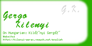 gergo kilenyi business card